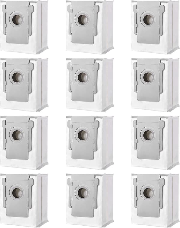 12-pack ersättningsdammsugarpåsar kompatibla med iRobot i7 i7+ / i7 Plus E5 E6 E7 S9, dammsugare
