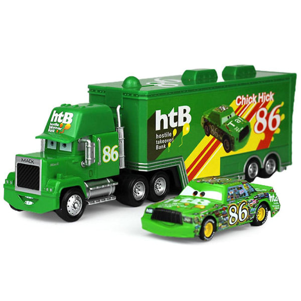 Bilar Film Mcqueen The King Chick Hicks Mack Truck Farbror Truck Ladugård Set Chick Hick