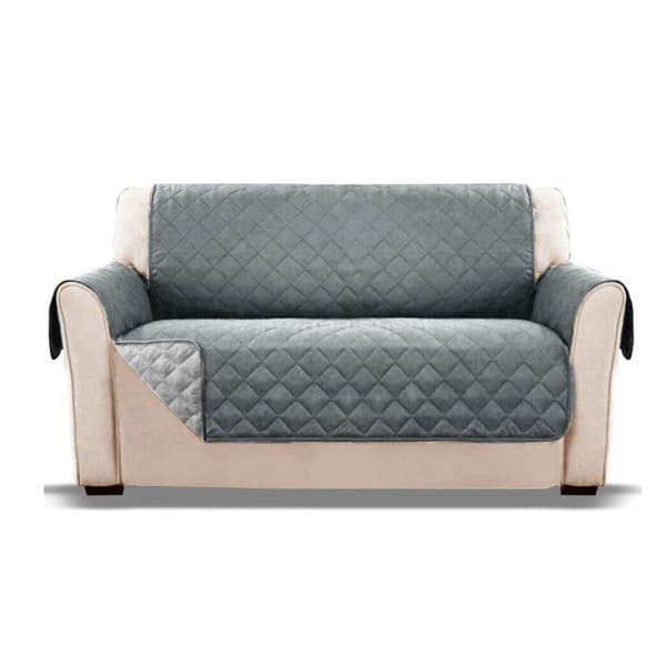 Sofaovertrekk for kjæledyr 1/2/3 seter, quiltet teppe, vaskbart, beskyttelse for sofa 1 Seater Grey