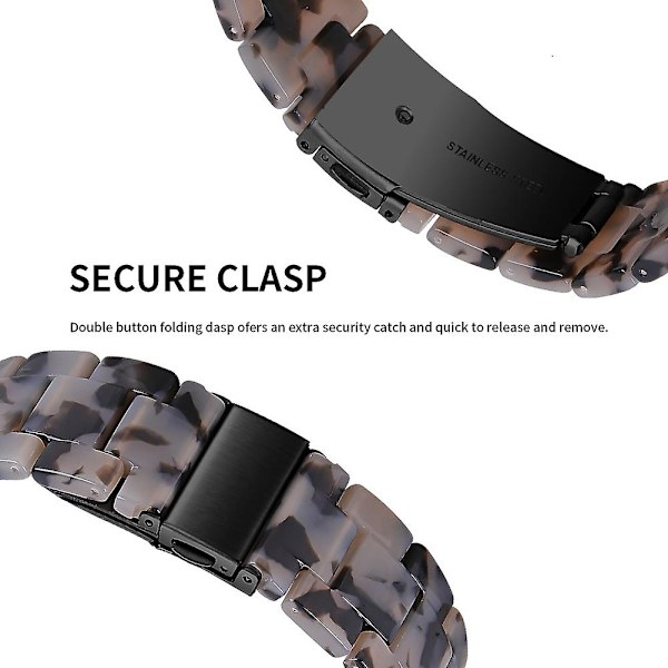 Ersättningsarmband för Garmin Vivoactive 4, 22 mm vattentätt klockarmband i harts - Bläckgrå Grey Style U Garmin Vivoactive 4