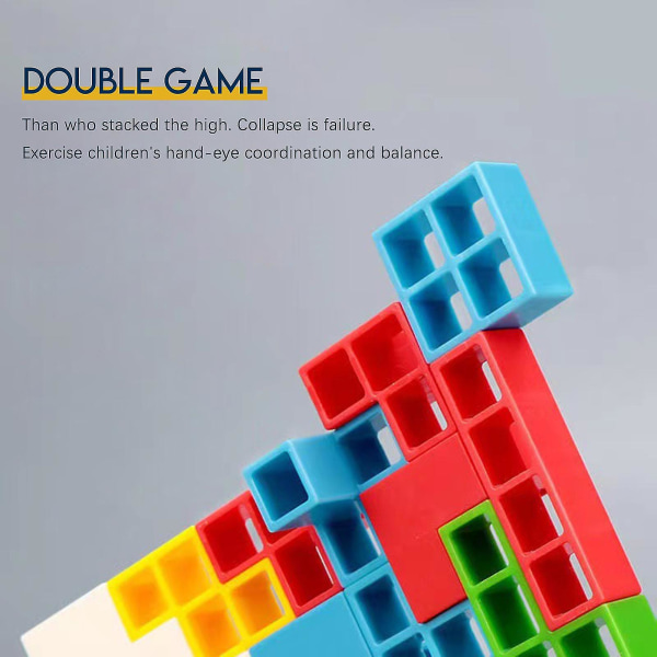 Brætspil til børn og voksne Tetra Tower Balance Stablelegetøj Byggeklodser 32pcs