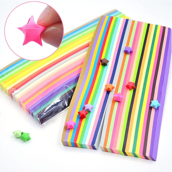 aper Quilling Kit, 27 farger strimler Quilling papirsett, strimler papir Quilling, for papirhåndverk DIY-prosjekter (1030 stk)