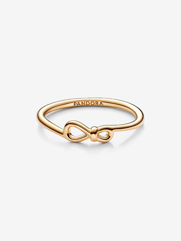 Pandora - Infinity Knot Ring - 14k guldbelægning Circumference: 52mm