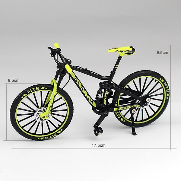 Mini 1:10 Legering Cykel Skala Model Desktop Simulering Ornament Finger Mountainbikes Legetøj Green