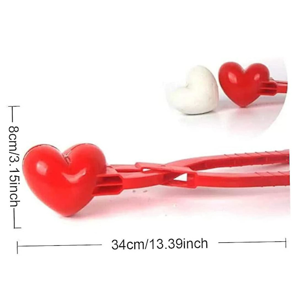4 pakka lumipallopihdit, talvinen lumipallolelu Heart