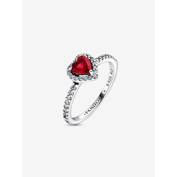 Pandora - Elevated Red Heart Ring - Sterling silver Circumference: 52mm