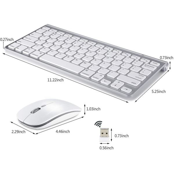 Trådlöst tangentbord och mus för Apple Imac Windows eller Android