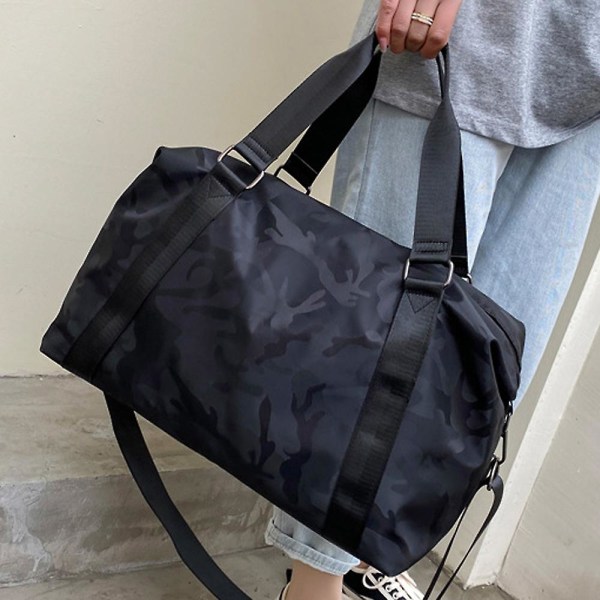 Gym Bag  Duffel Bag For Sports Weekender Bag Med Skoslommer  Reise Duffel Bag black