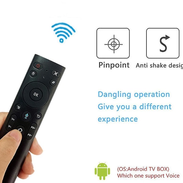 Trådlös Iptv-röstfjärrkontroll med USB-mottagare för Smart TV, Iptv (hy)