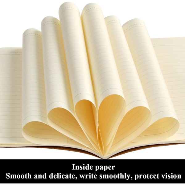 10 stk. notesblok A5, Kraft Cover Notebooks 5 pakker blanke sider/ 5 linjerede sider (36 ark hver), Great Sketchbook Drawing Notebook, Classic Diary Note Pads