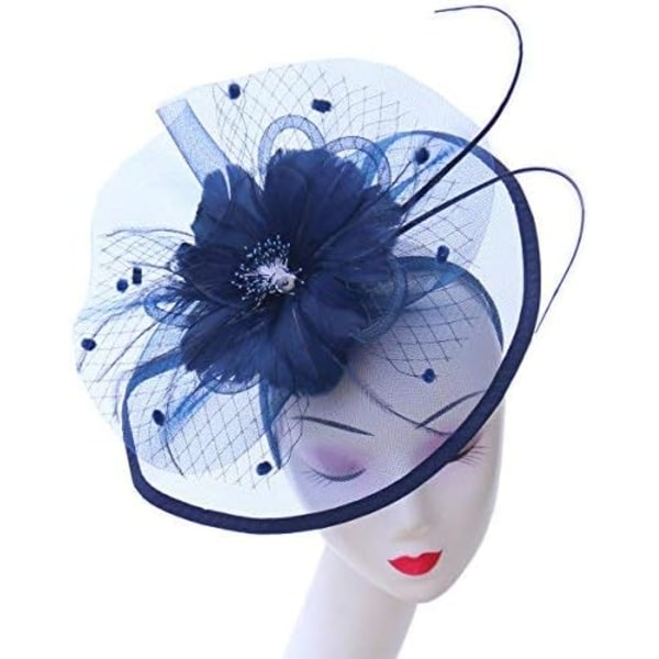 Dame Jente Fascinators Hårklemme Hårnål Hat Fjær Cocktail Bryllup Te Selskap Hat Kirke Hårbånd