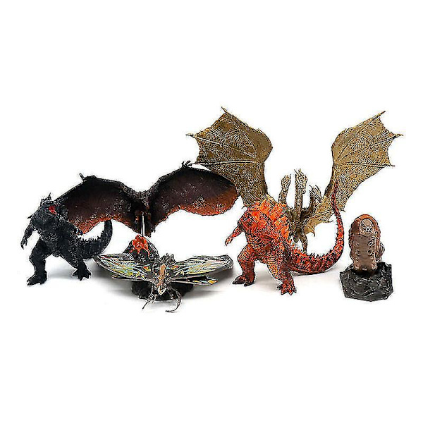 Godzilla 6-pack King Of Monsters 5 leksaksmodell set present Ghidorah Mothra