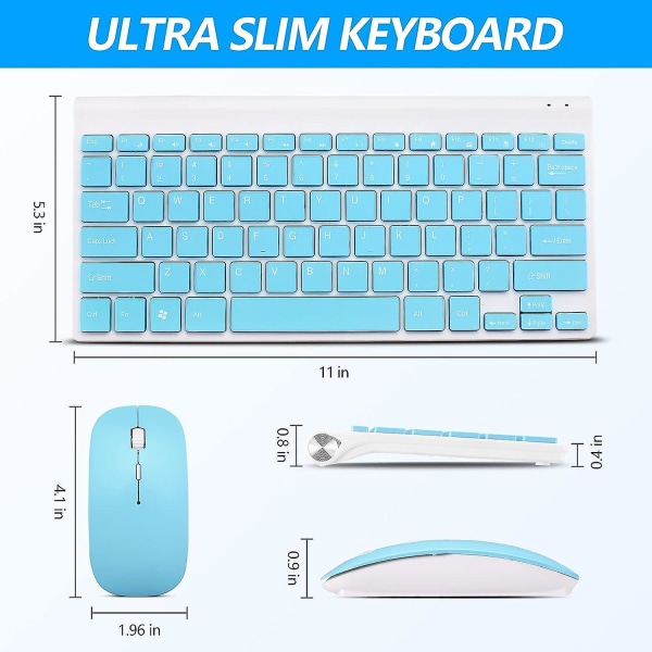 Wireless Keyboard and Mouse Combo, Compact Quiet Wireless Keyboard and Mouse Set 2.4G Ultra-Thin