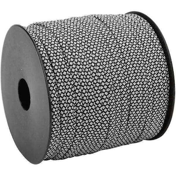 Grå Paracord-kärna, 50 m 4 mm tjock 7-kärnig Paracord räddningsbindning tält snöre campingrep för utomhusarmband vävning (grå) (hy)