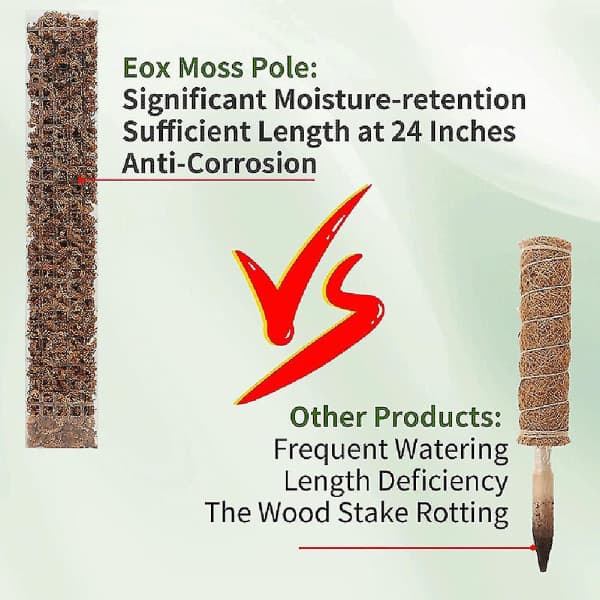4 st Plant Moss Pole Plastram Stackable ihålig design stativ för sköldpaddor Moss Pole vit