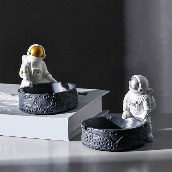 Hartsaströ av harts i form av tecknad astronaut - Silver