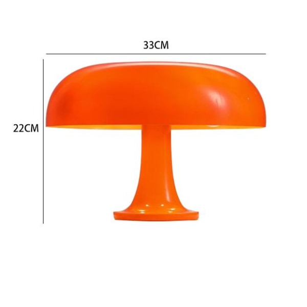 Italien Designer Led Mushroom Bordslampa För Hotell Sovrum Sängbord Vardagsrum Dekoration Belysning (orange) - EU