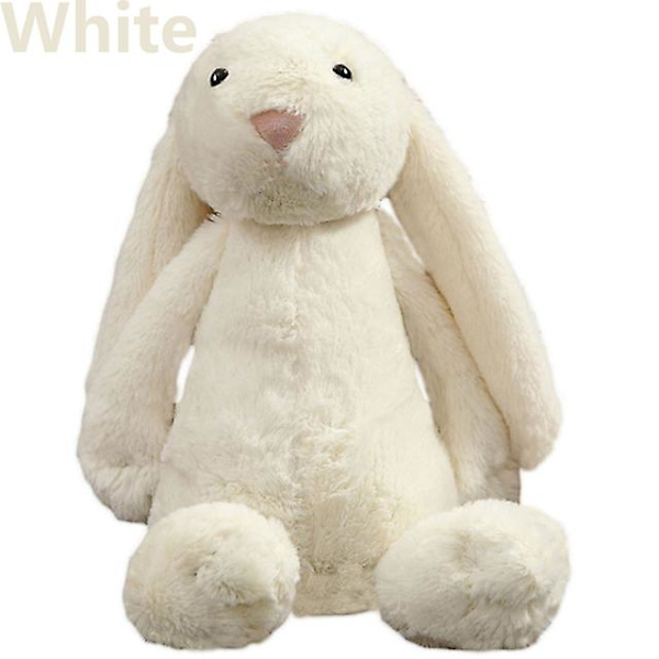Monen kokoinen pehmoeläin, pitkäkorvainen pupu, nukkuva söpö sarjakuvapehmolelu, eläinnukke, lasten syntymäpäivälahja white 30cm