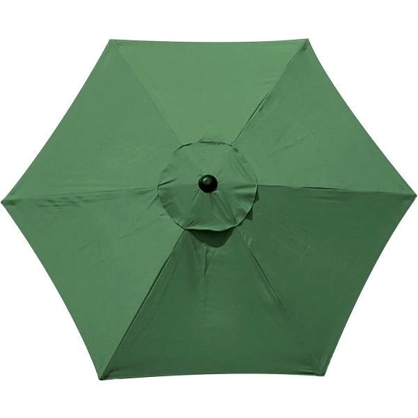 Ersättningsduk för parasoll, 3 meter cover för uteplats parasoll, byte av paraply för marknad, grön, 6 armar