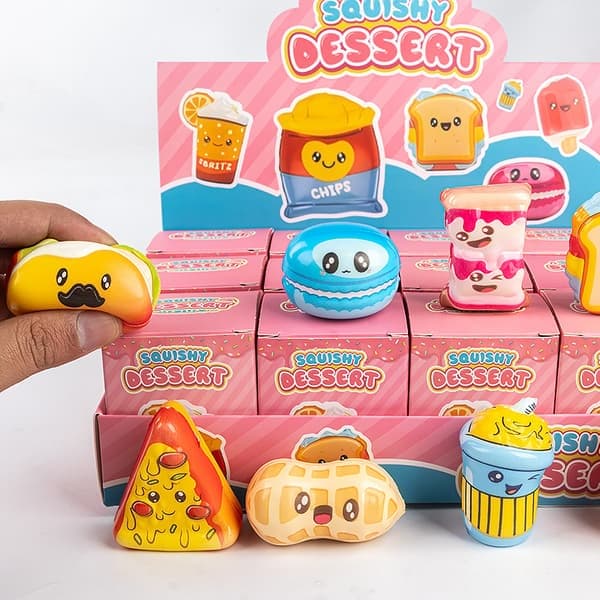 Squishy Food Blind Box Set 12-pack Långsamt stigande stressavlastningsleksak Samlarfigur för barn Stil 3 Style 3