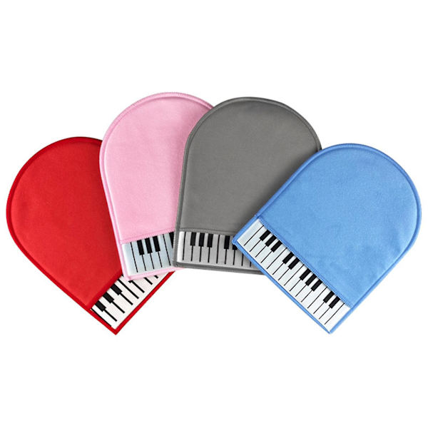 Mjuka pianorengöringshandskar i mikrofiberduk för rengöring av instrumenttangentbord Pink
