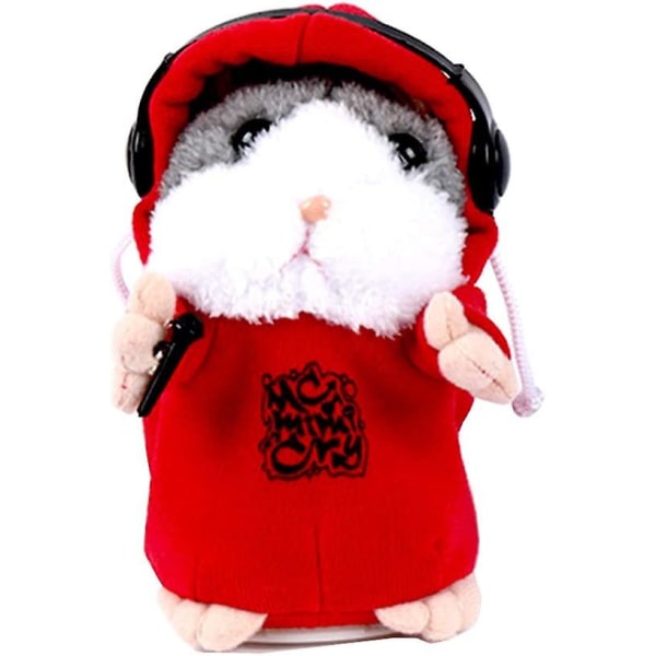 2024,1 Piece Talking Hamster Plyschleksak,elektronisk hamstermus Interaktiv plyschdjurleksak Ljudinspelning Talande plyschleksak Tidig inlärning för Boy Gi