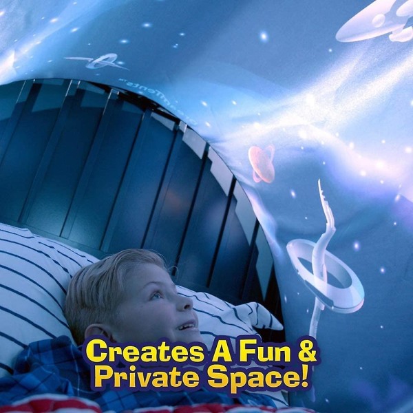 Barn Säng Tält, Rymdsäng Tält För Pojkar, Pop Up Barn Lek Tält För Barn Våningssäng Sovtält Barn Playhouse Säng 2