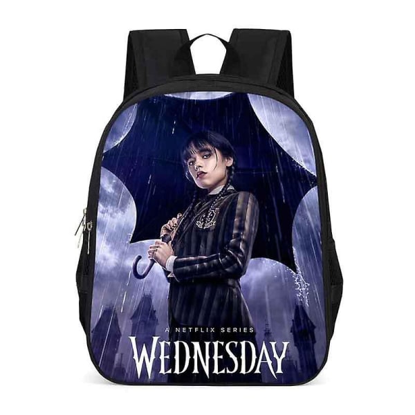 Wednesday Adams -reppu olkalaukku, rento, suuri kapasiteetti