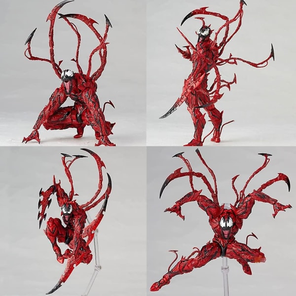 Venom Carnage Actionfigur, Alle ledd bevegelige figurer leker Carnage samleobjektmodell med utskiftbart tilbehør for fans