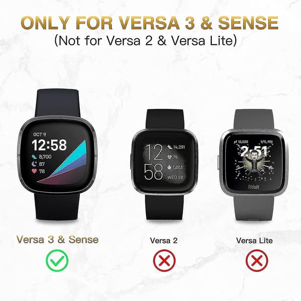 2-pack laddningskabel kompatibel med Fitbit Sense/fitbit Versa 3 (1 m/3,3 fot) Versa3 100cm