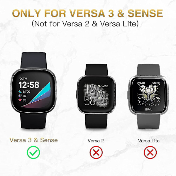 2 pakker ladekabel kompatibel med Fitbit Sense/fitbit Versa 3(1m/3.3ft) Versa3 100cm