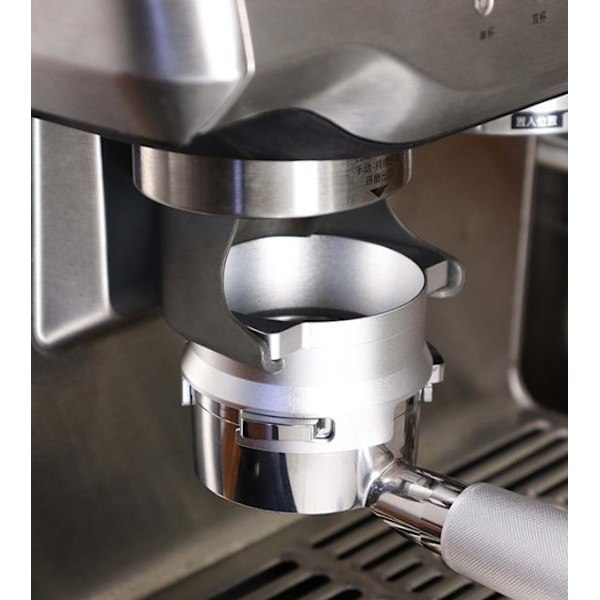 Kahvin annostelu suppilo 54mm Espresso kahvi lisävarusteet Annostusrengas Alumiini Metalli Sage Breville Portafilter Musta Kädet Vapaa Silver