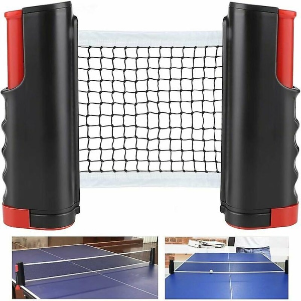Ping Pong Net, Retractable Bordtennis Net/Udskiftningssæt, Justerbart Net, Bærbart Rejsenet,