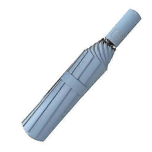 Automatisk stor vindtæt folde paraply, solbeskyttelses paraply lyseblå Light blue