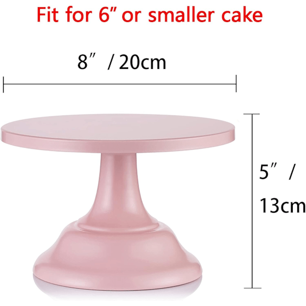 Pink Kage Stativ Bryllup Dessert Cupcake 22cm Rundt Kage Stativ til Eftermiddagste Fødselsdagsfest Bryllupsdag Baby Shower, Julekageholder
