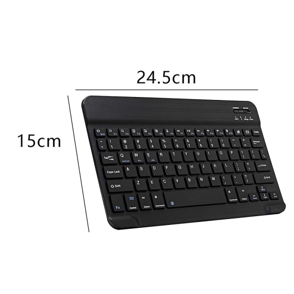 Ultra-slim Bluetooth Keyboard Portable Rechargeable, Black