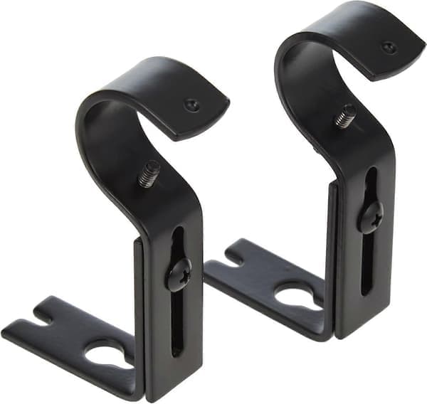 Justerbart väggfäste, set om 2 svarta Black