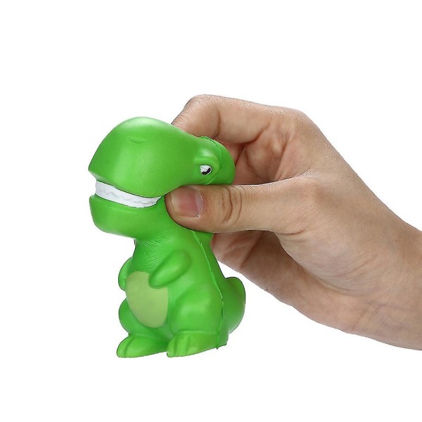 Squishies Grøn Dinosaur Duftende Langsomt Stigende Klem Legetøj Stressaflastende Legetøj