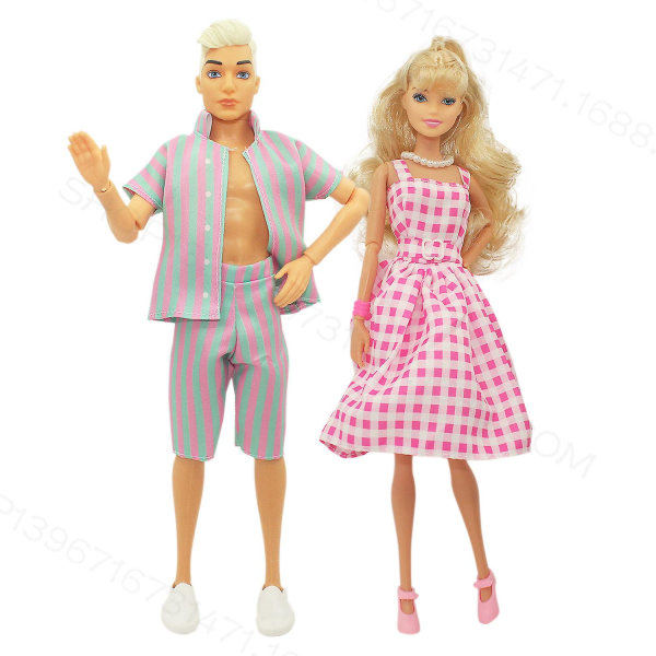 Kompatibel med Barbie docka film samma stil leksak prinsessa par docka set Barbie docka leksak style 2