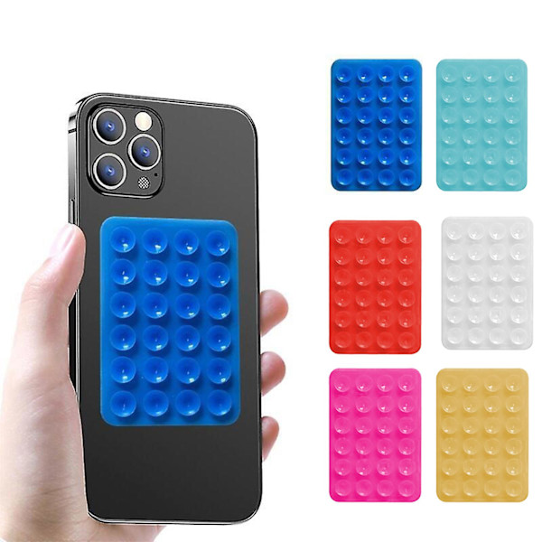 6 st Silikon Sugtelefonfodral Limfäste, Kompatibel med Iphone & Android Mobilfodral, Handsfree Mobiltillbehör Hållare Fidget Toy