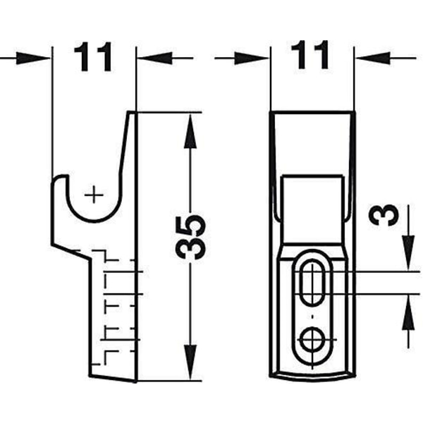 X2 Mini Touch Catch Latch Skap Caravane Bobil Skapdører