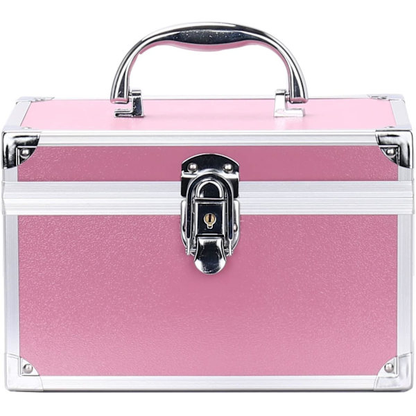 Kosmetisk Organizer Kosmetisk Organizer Box Bærbar Make Up Etui Aftagelig Opbevaringsboks til Smykker & Make Up Værktøjer Pink