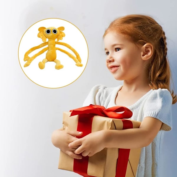 Pehmolelu, pehmolelut, söpö pehmolelu, lelut, sininen ystävä täytetty eläin faneille ja ystäville, pojan tytön syntymäpäivälahjat Yellow multi-handed monster