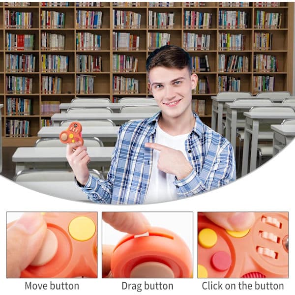 Fidget-legetøj til voksne, 1 stk. Fidget Pad påskekurvfyld til drenge og piger, sensorisk legetøj stresslindrende terningklikker-controller, ADHD autisme Fidget Spi