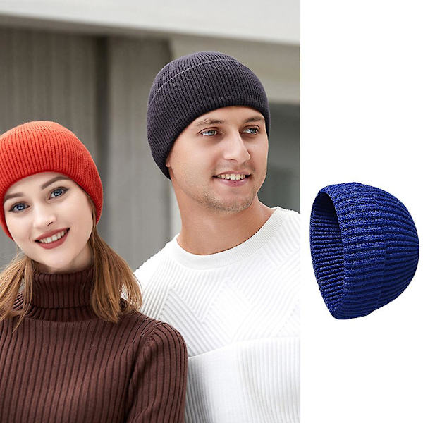 Fiskehatt for menn og kvinner, vintervarme luer svart+beige Mid -gray*treasure blue
