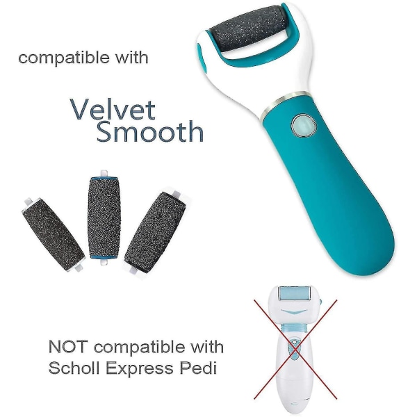 [9-pack] Scholl Velvet Smooth Pedi Replacement Roller Heads Refills