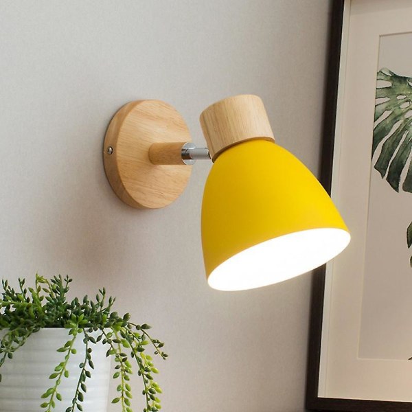 Enkel kanonkugle væglampe soveværelse senglampe gang indgang væg LED væglampe yellow
