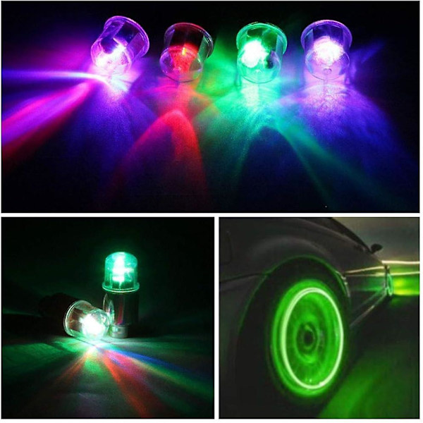 20 stk. LED-hjulbelysning Blinklys Dækventilhættelampe Til Bil Lastbil Motorcykel Cykel (20 stk. Blandet) 20pcs Mixed