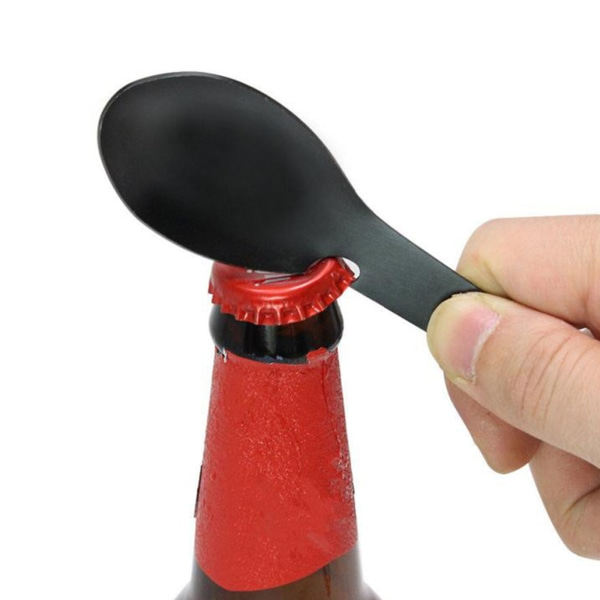 pcs Survival Spork Non-stick Surface Bestikk Piknik Gaffel Skje Bestikk Glatt Boks 5 pcs