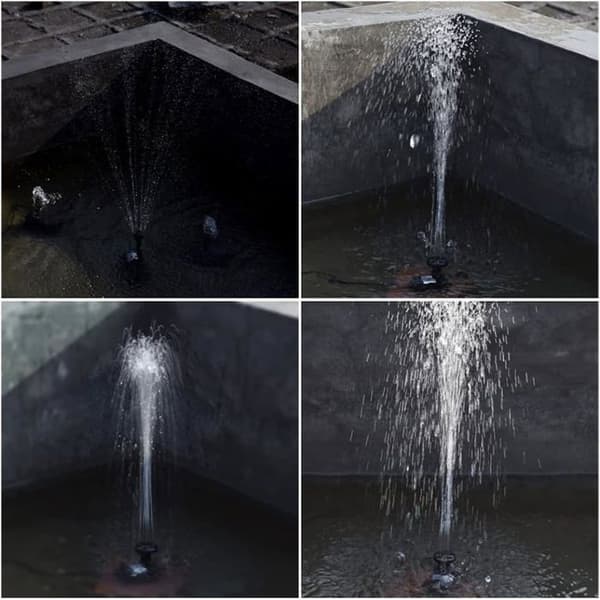 Flytande dammpump för näckrosdammar - Komplett kit med vattenpump, solpanel, solfontän för trädgårdsdammar, 5W